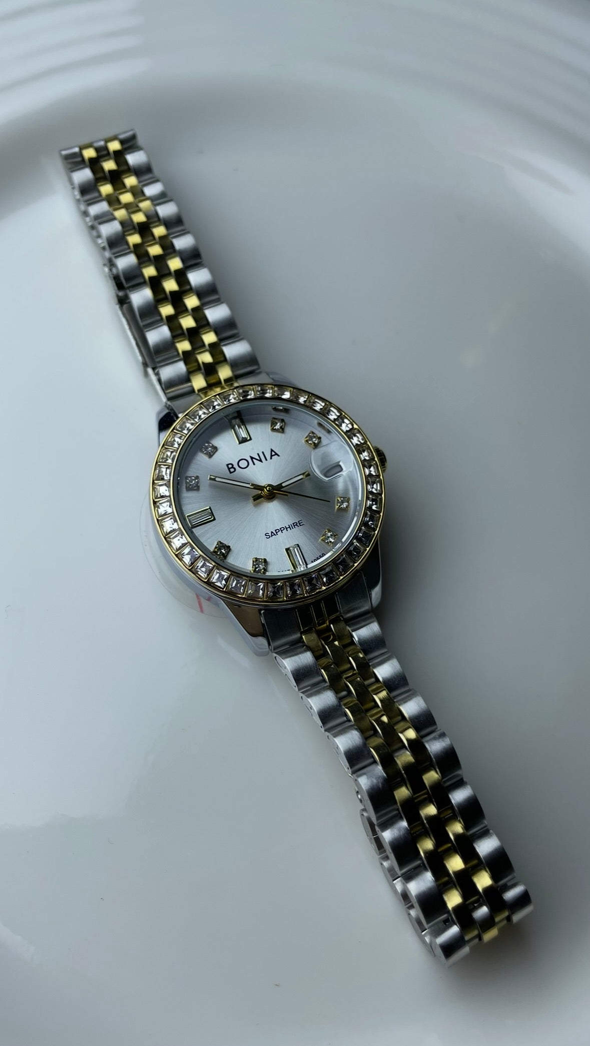 BONIA SAPPHIRE DAY-DATE WHITE