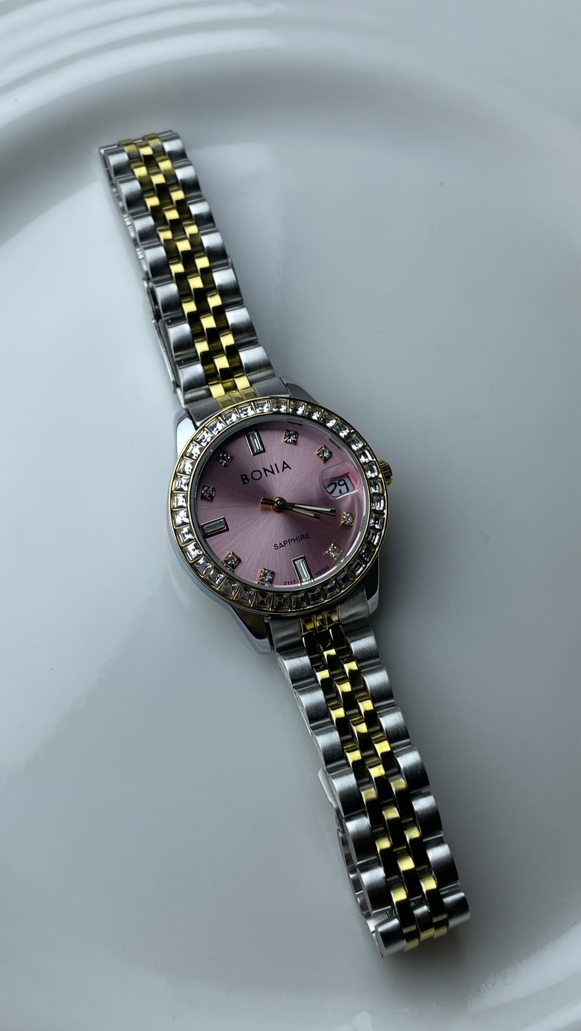 BONIA SAPPHIRE DAY-DATE PINK