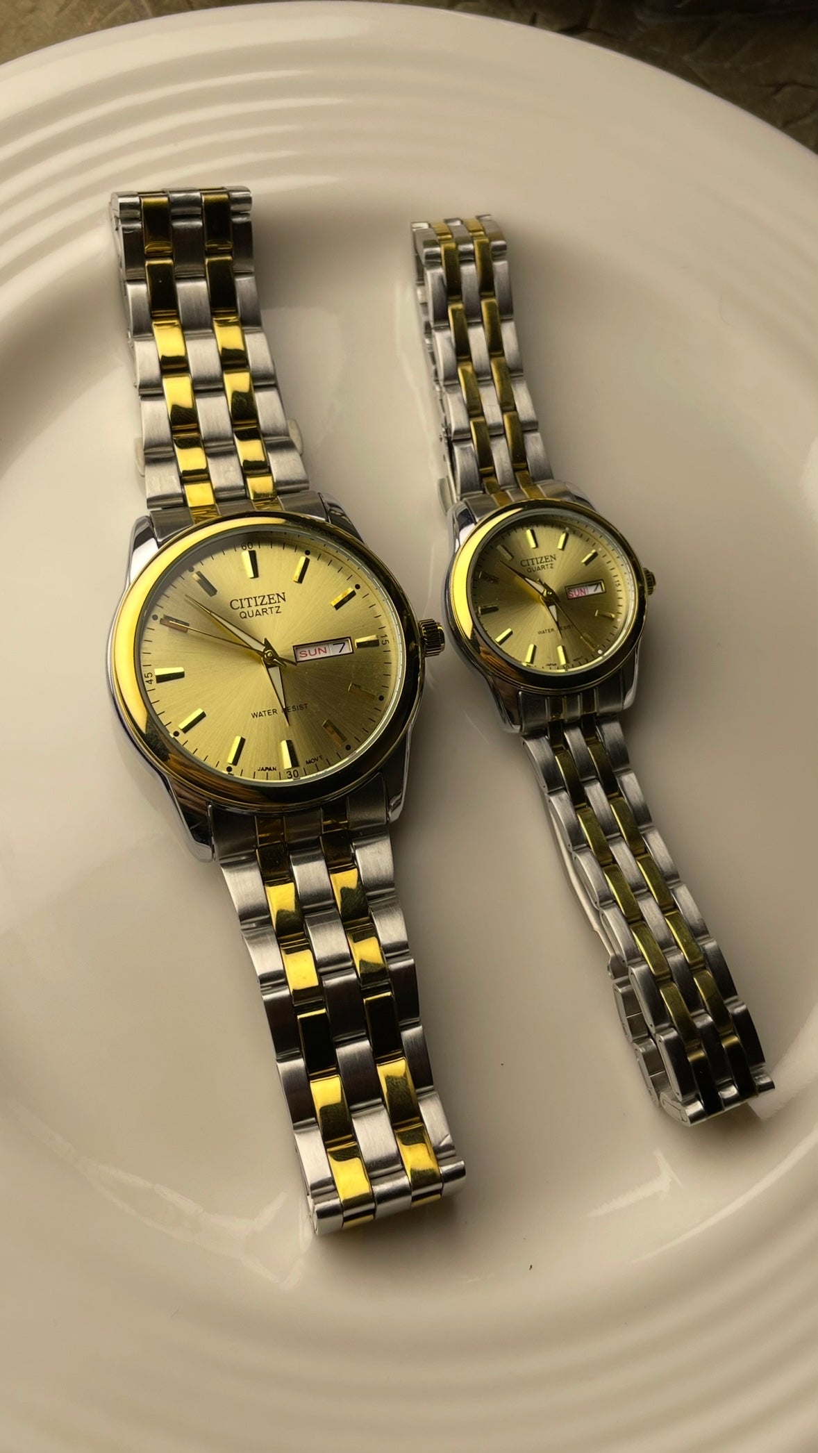 CITIZEN COUPLE WATCH TWO-TONE