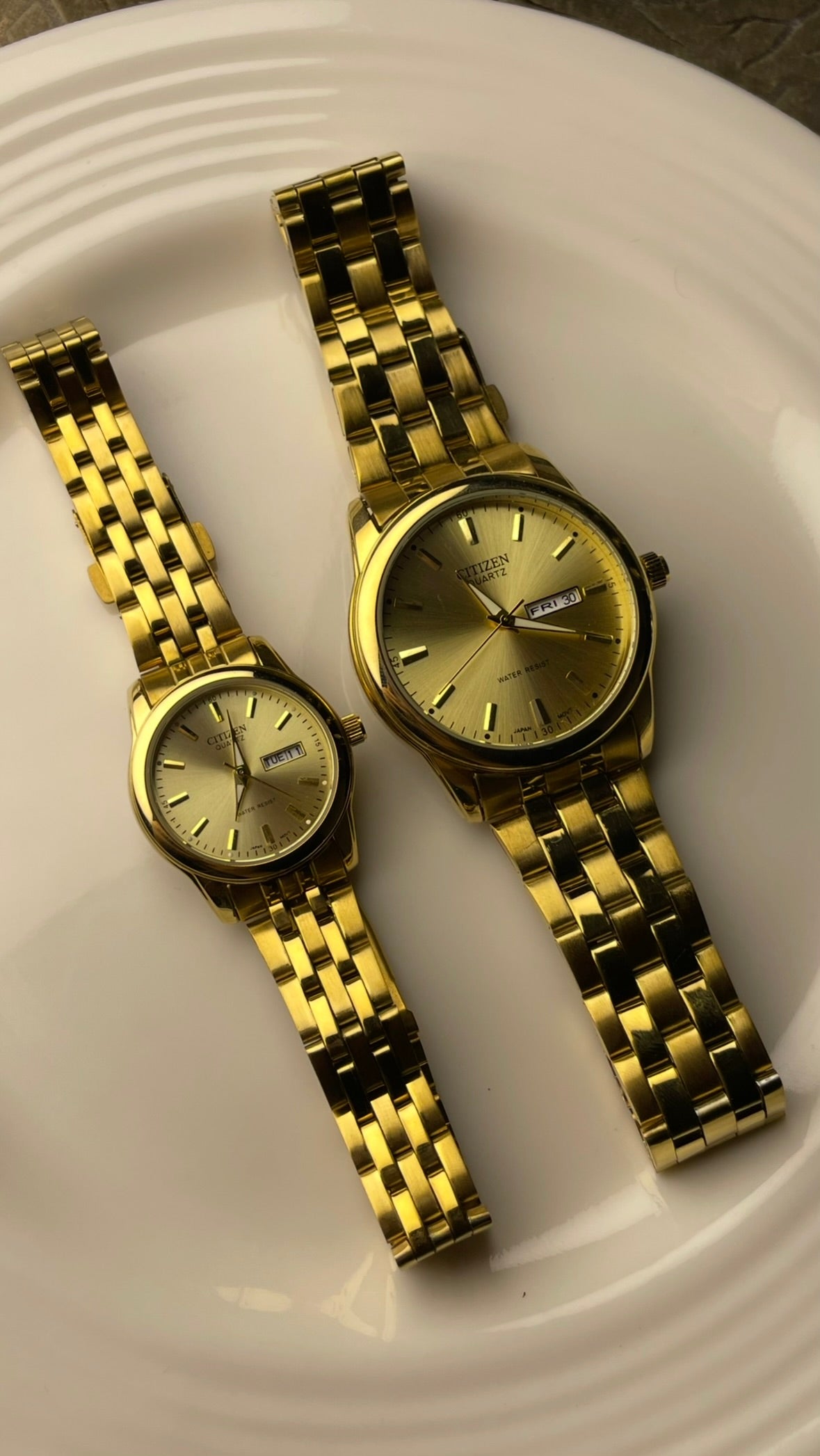 CITIZEN COUPLE WATCH GOLD