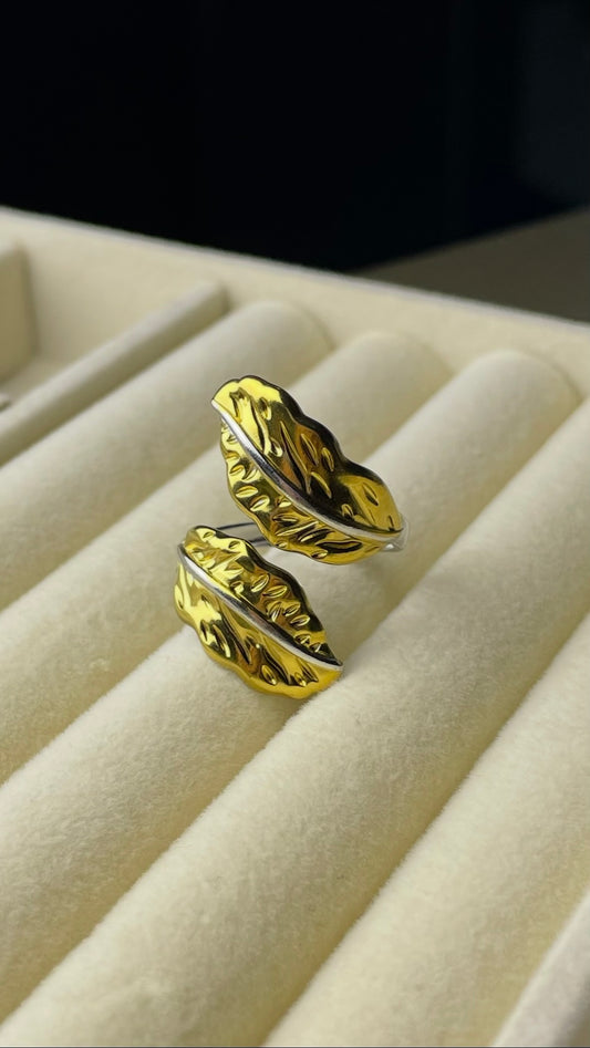 Premium Adjustable Stainless Steel Ring ( TWO-TONE )