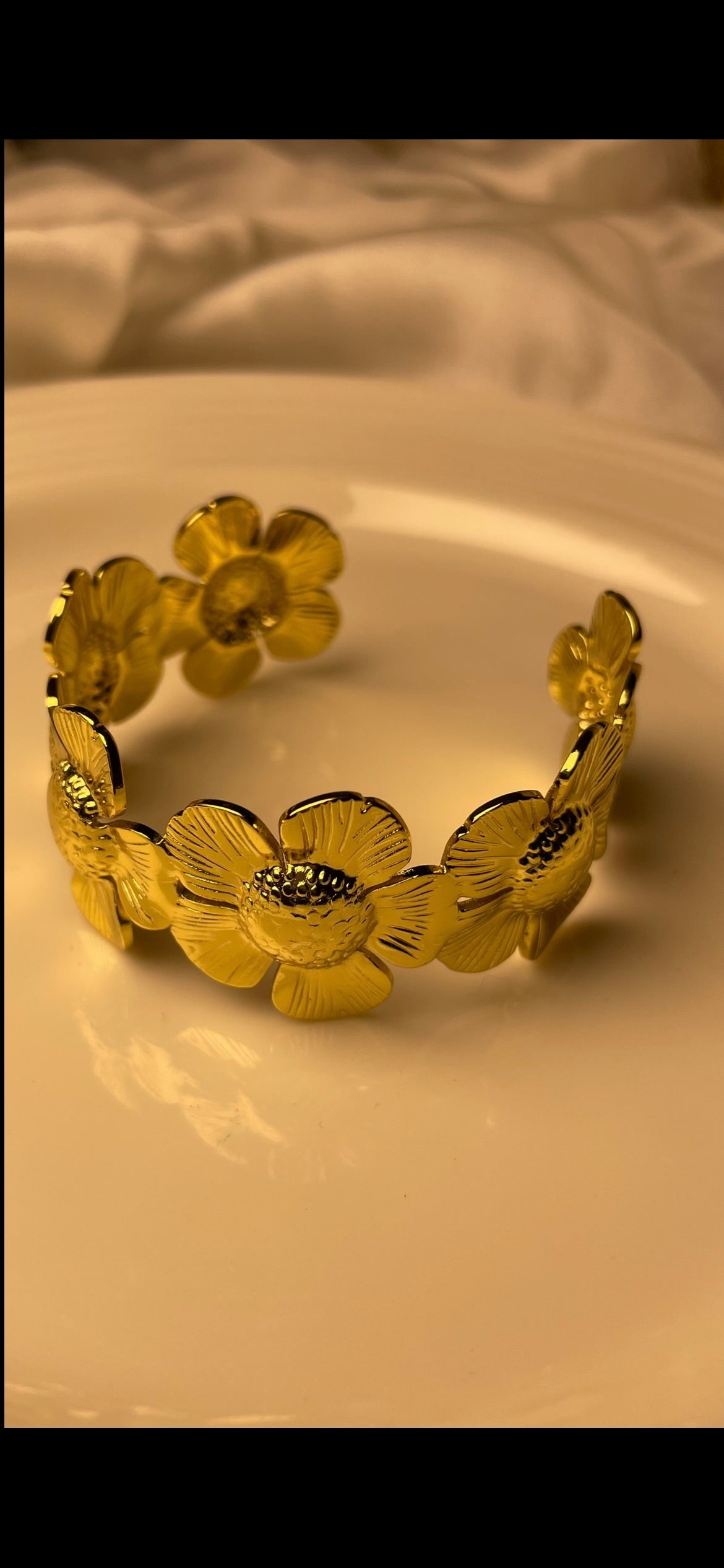 Premium Gold-Plated Adjustable Cuff Bracelet