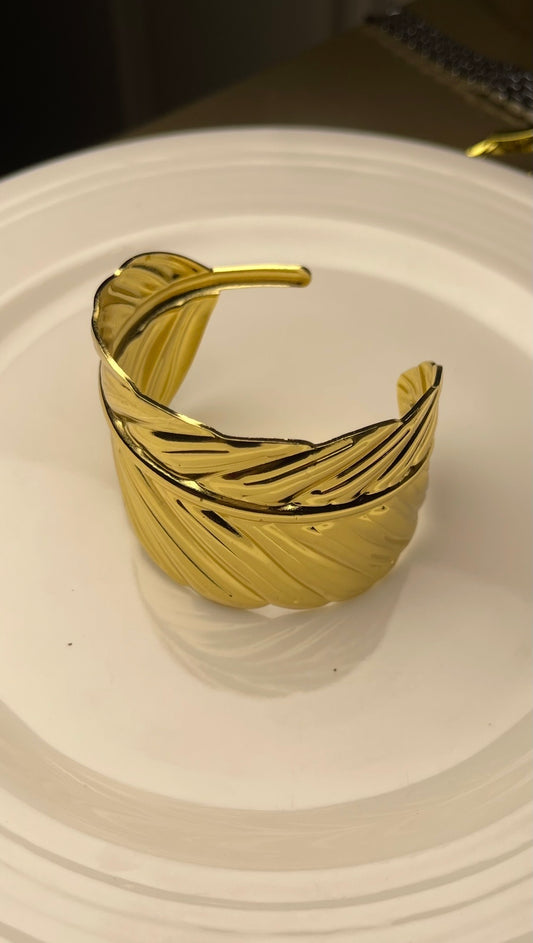 Premium Gold-Plated Adjustable Cuff Bracelet