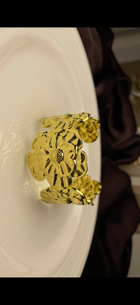 Premium Gold-Plated Adjustable Cuff Bracelet