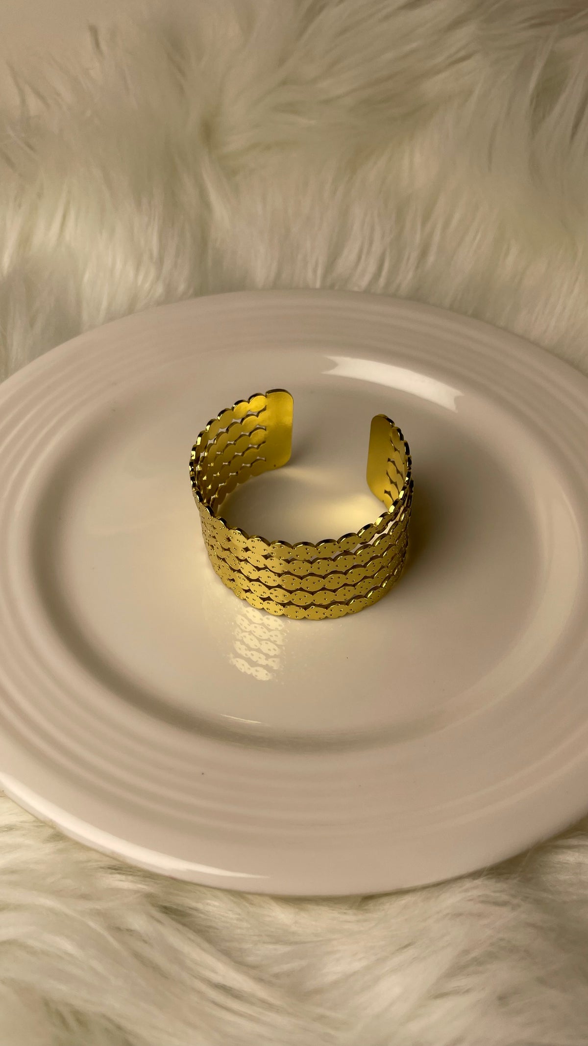 Premium Gold-Plated Adjustable Cuff Bracelet