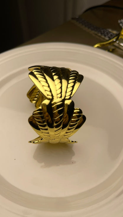 Premium Gold-Plated Adjustable Cuff Bracelet