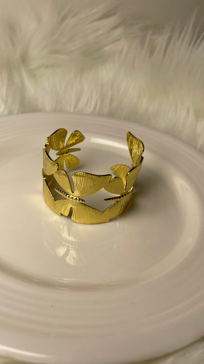 Premium Gold-Plated Adjustable Cuff Bracelet