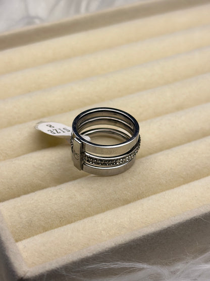 SILVER TRIO RING