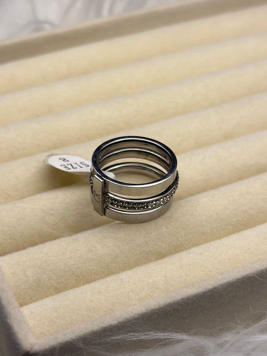 SILVER TRIO RING