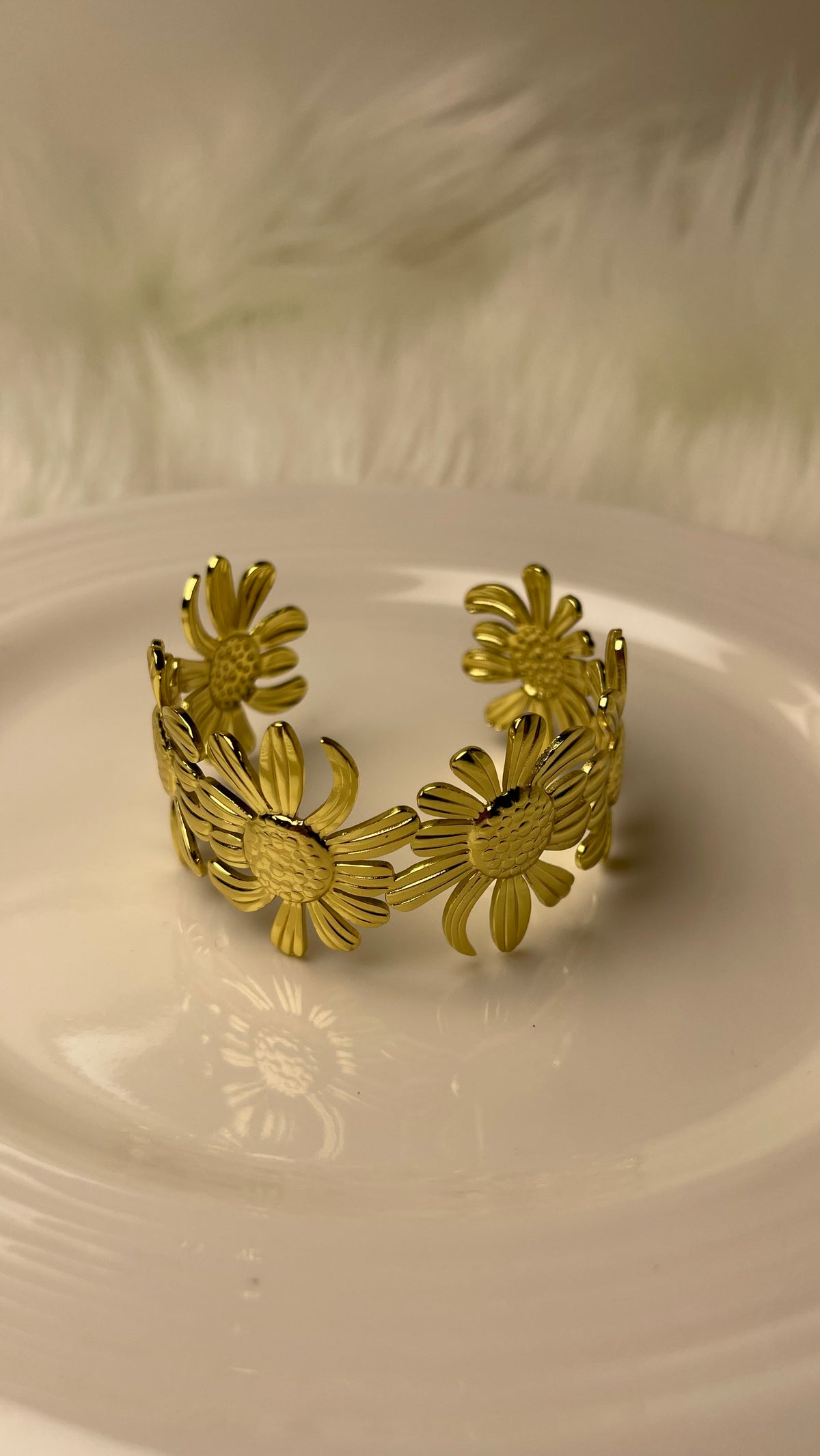 Premium Gold-Plated Adjustable Cuff Bracelet