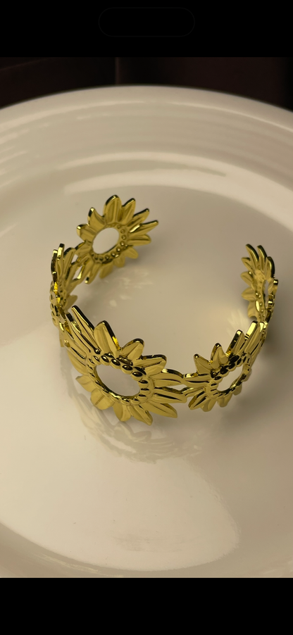 Premium Gold-Plated Adjustable Cuff Bracelet