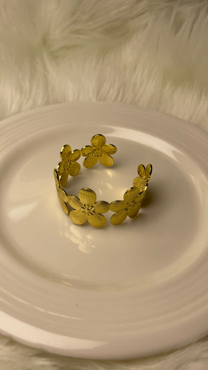 Premium Gold-Plated Adjustable Cuff Bracelet