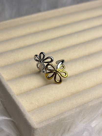 Premium Adjustable Stainless Steel Ring ( TWO-TONE )