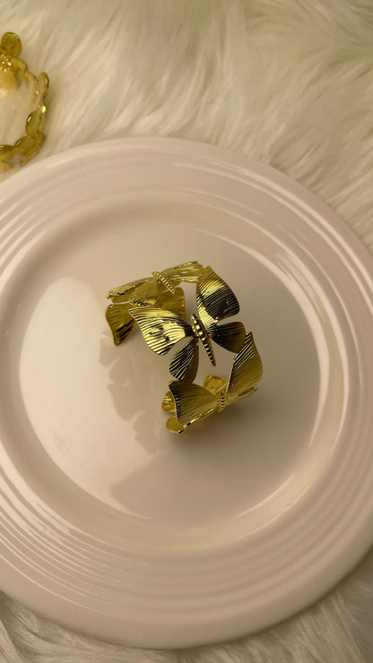 Premium Gold-Plated Adjustable Cuff Bracelet