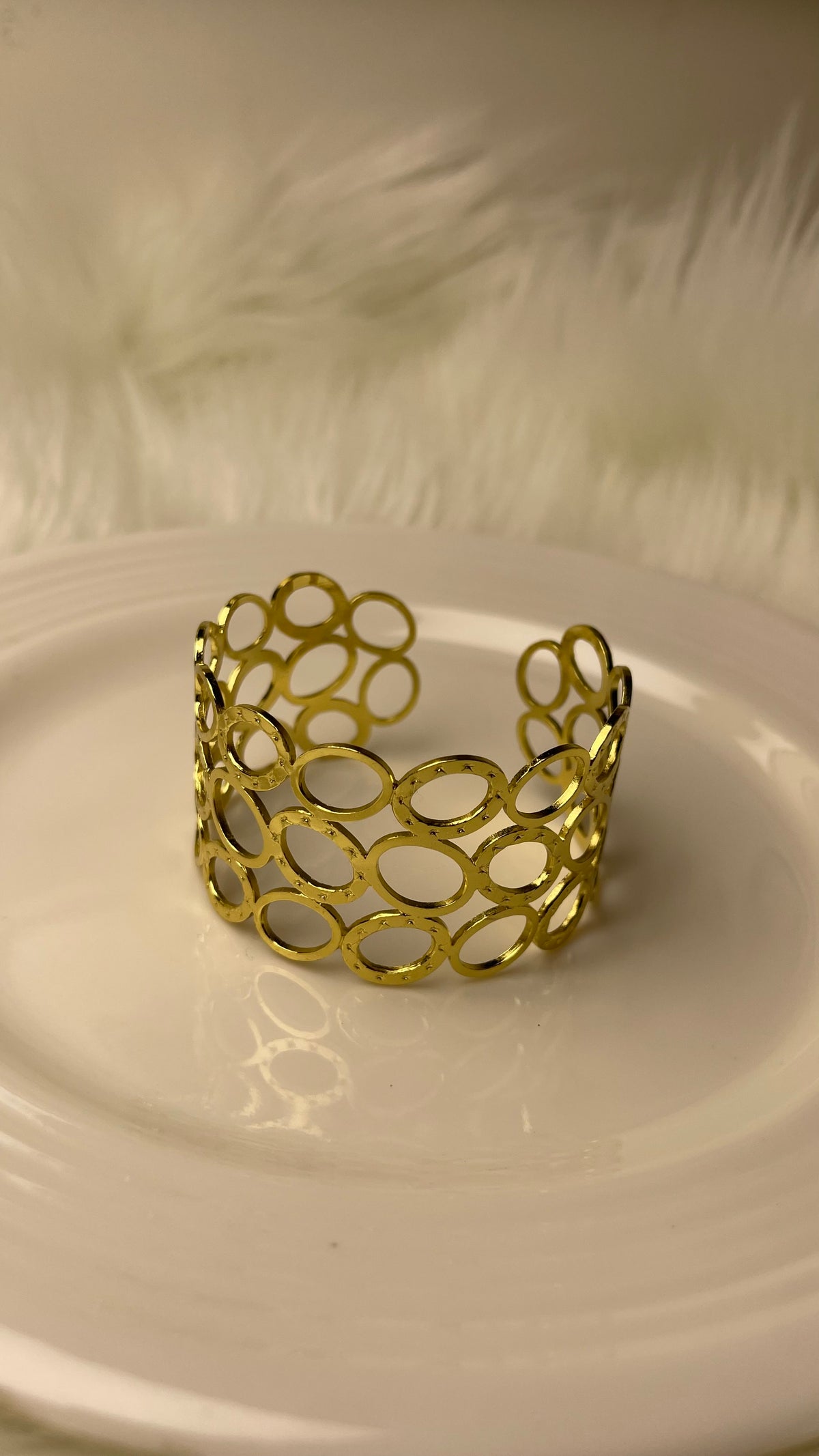 Premium Gold-Plated Adjustable Cuff Bracelet