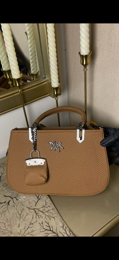 IVORY BROWN HANDBAG