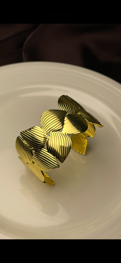 Premium Gold-Plated Adjustable Cuff Bracelet