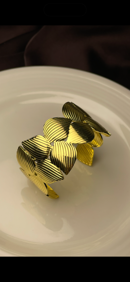 Premium Gold-Plated Adjustable Cuff Bracelet