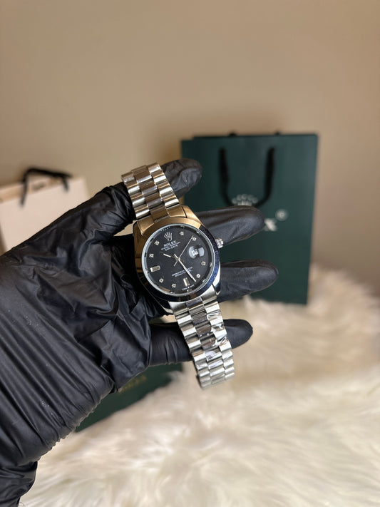 ROLEX OP ( SILVER BLACK )