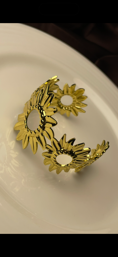 Premium Gold-Plated Adjustable Cuff Bracelet