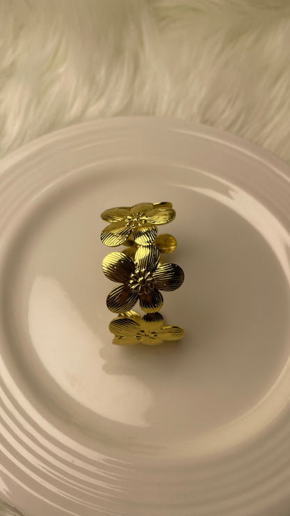 Premium Gold-Plated Adjustable Cuff Bracelet