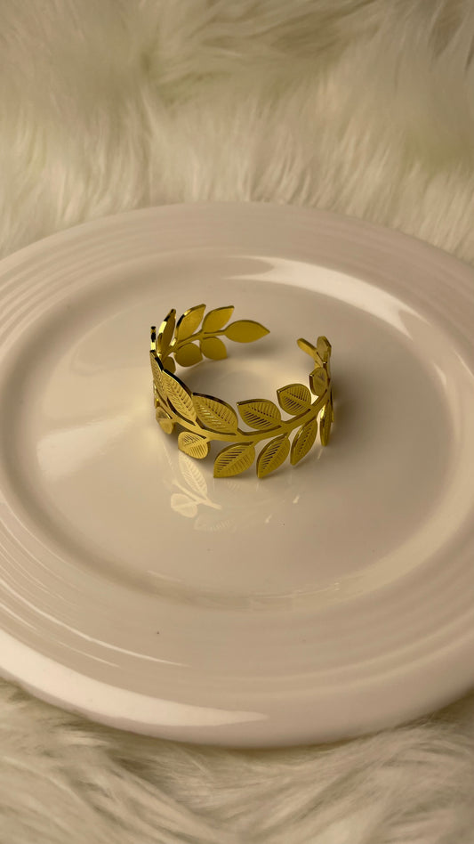 Premium Gold-Plated Adjustable Cuff Bracelet