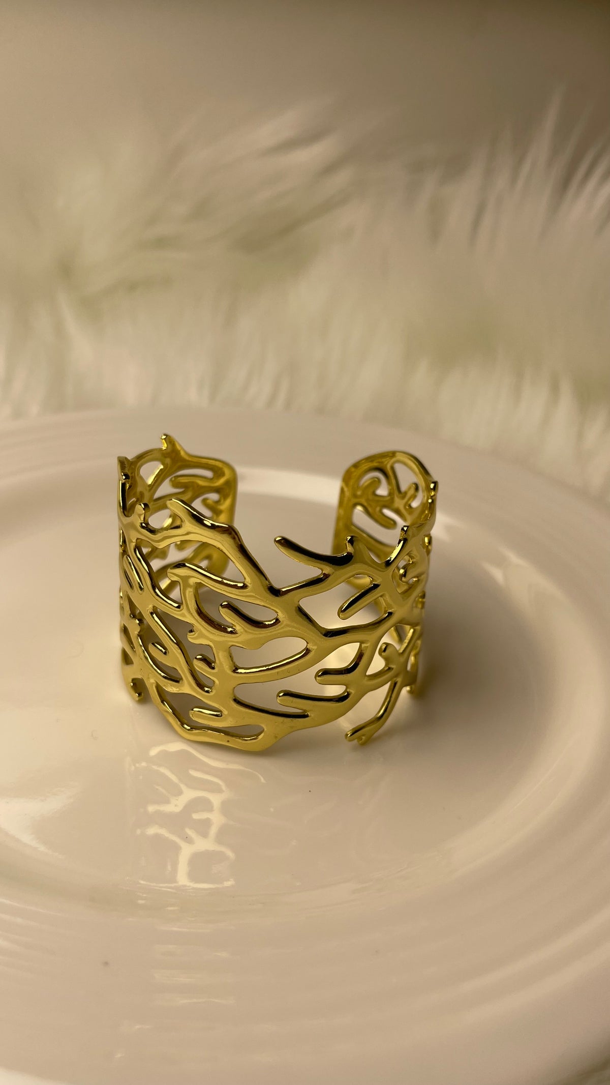 Premium Gold-Plated Adjustable Cuff Bracelet