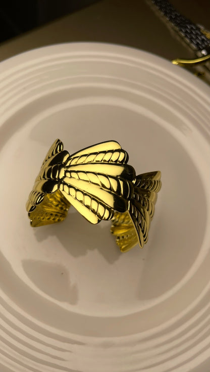 Premium Gold-Plated Adjustable Cuff Bracelet