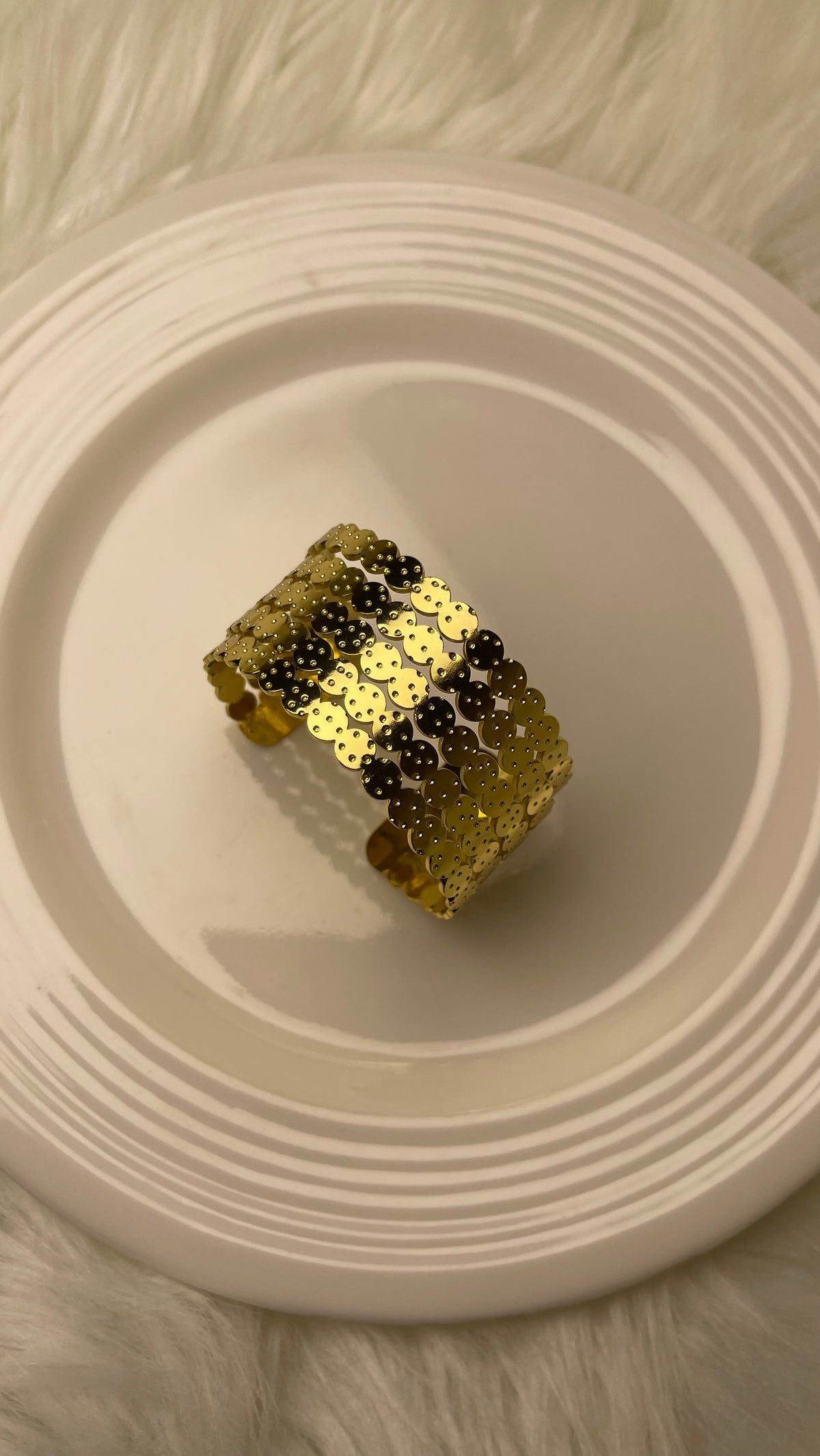 Premium Gold-Plated Adjustable Cuff Bracelet