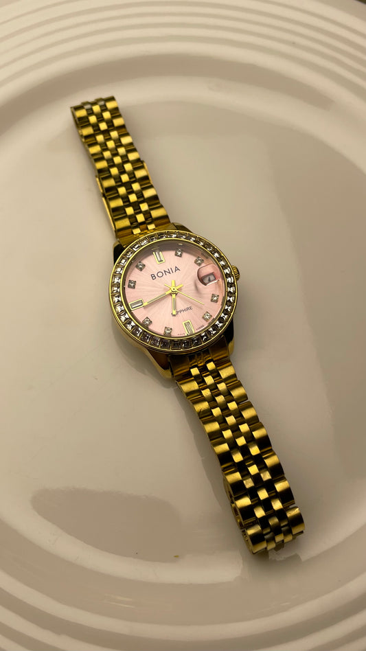 BONIA SAPPHIRE DAY-DATE PINK