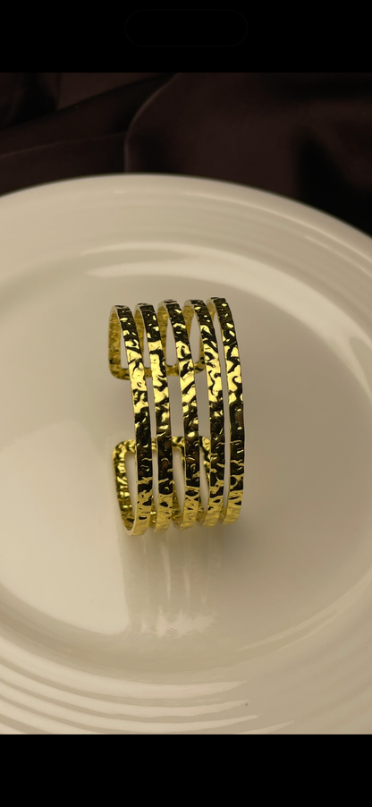 Premium Gold-Plated Adjustable Cuff Bracelet