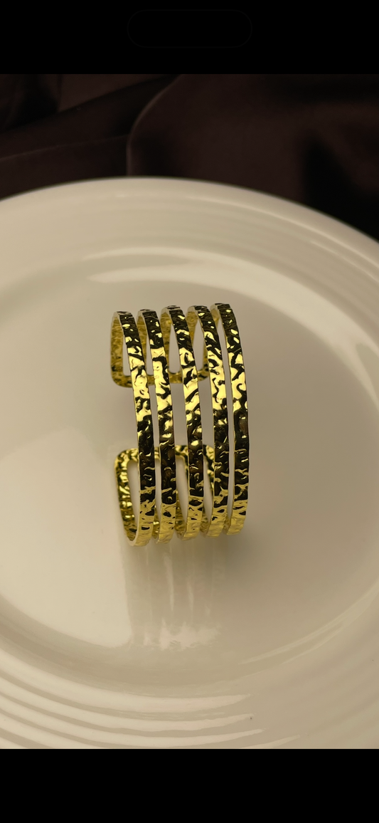 Premium Gold-Plated Adjustable Cuff Bracelet