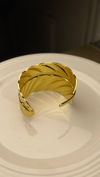 Premium Gold-Plated Adjustable Cuff Bracelet