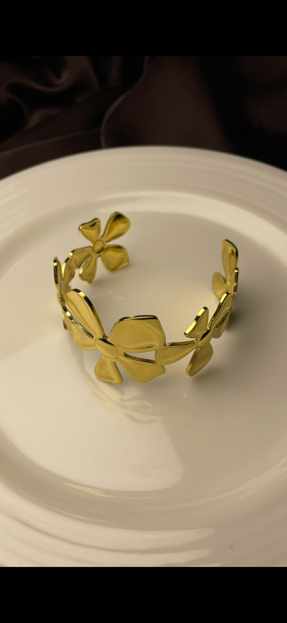 Premium Gold-Plated Adjustable Cuff Bracelet