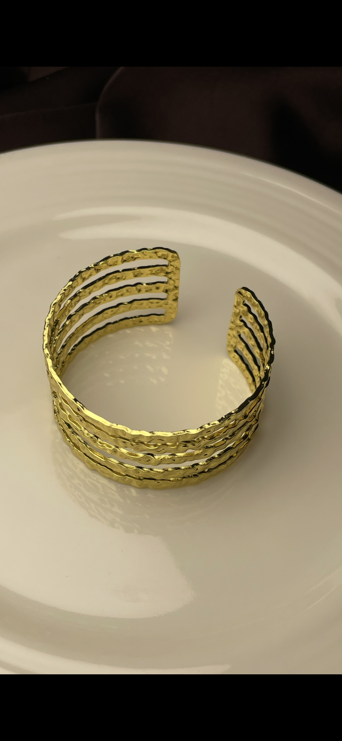 Premium Gold-Plated Adjustable Cuff Bracelet