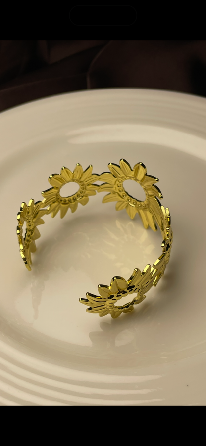 Premium Gold-Plated Adjustable Cuff Bracelet