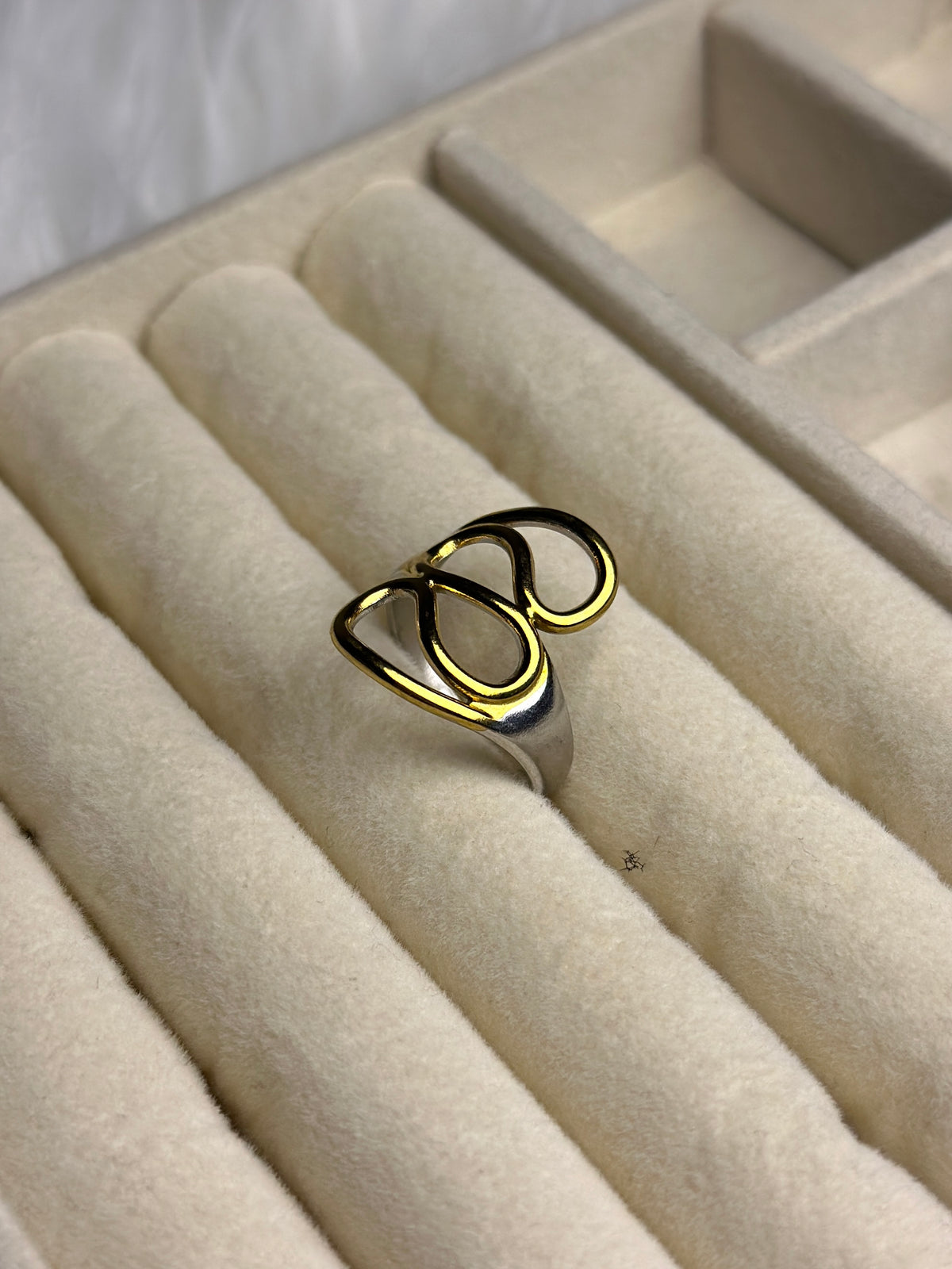 Premium Adjustable Stainless Steel Ring ( TWO-TONE )