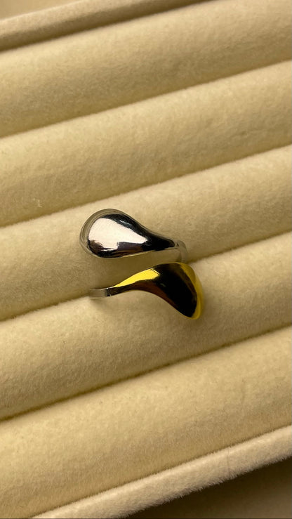 Premium Adjustable Stainless Steel Ring ( TWO-TONE )