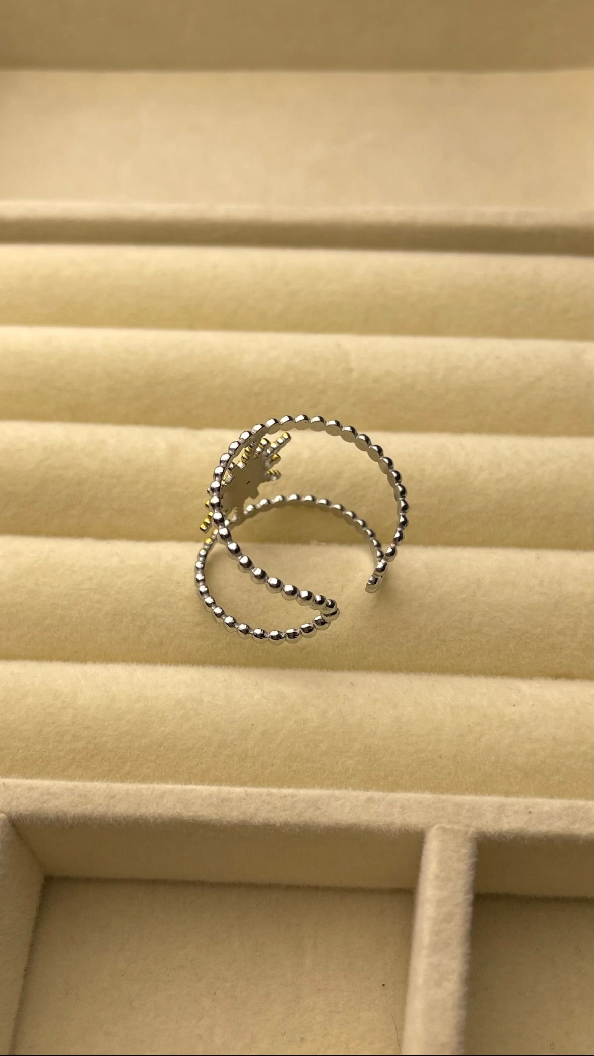 Premium Adjustable Stainless Steel Ring ( TWO-TONE )