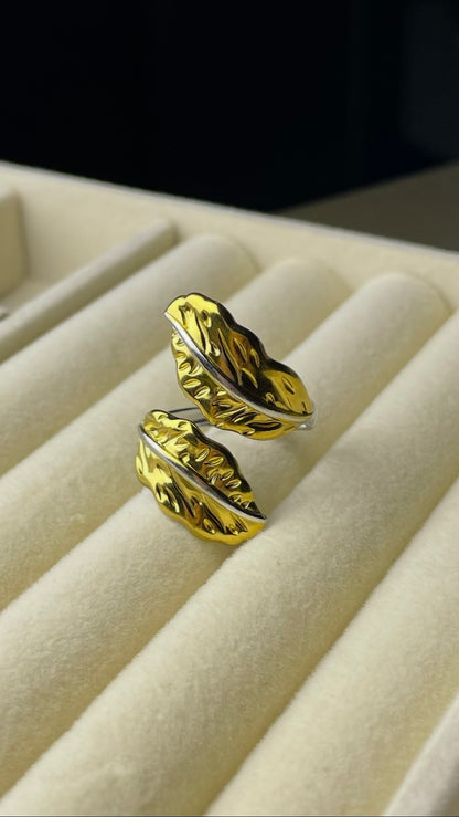 Premium Adjustable Stainless Steel Ring ( TWO-TONE )