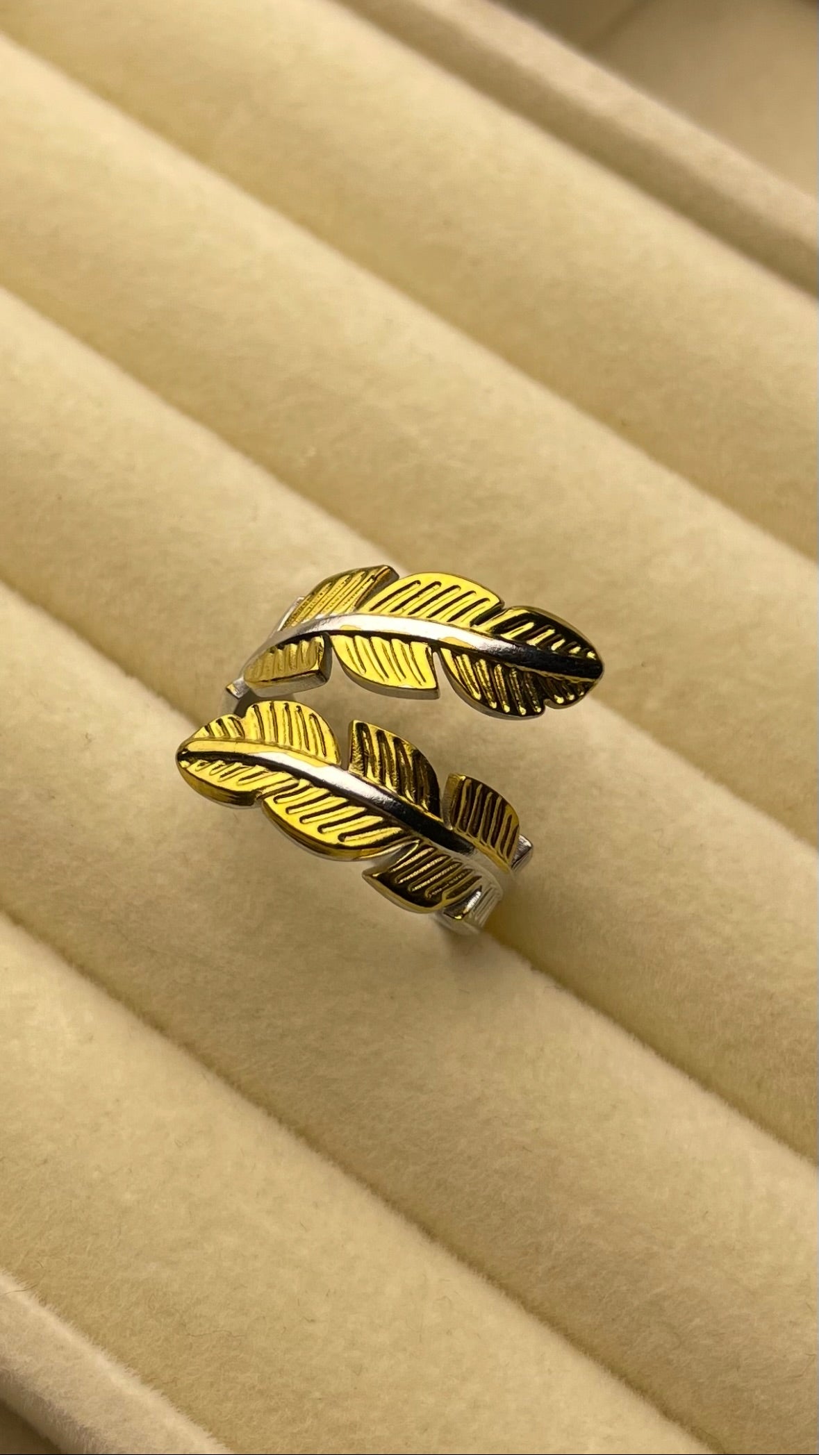 Premium Adjustable Stainless Steel Ring ( TWO-TONE )