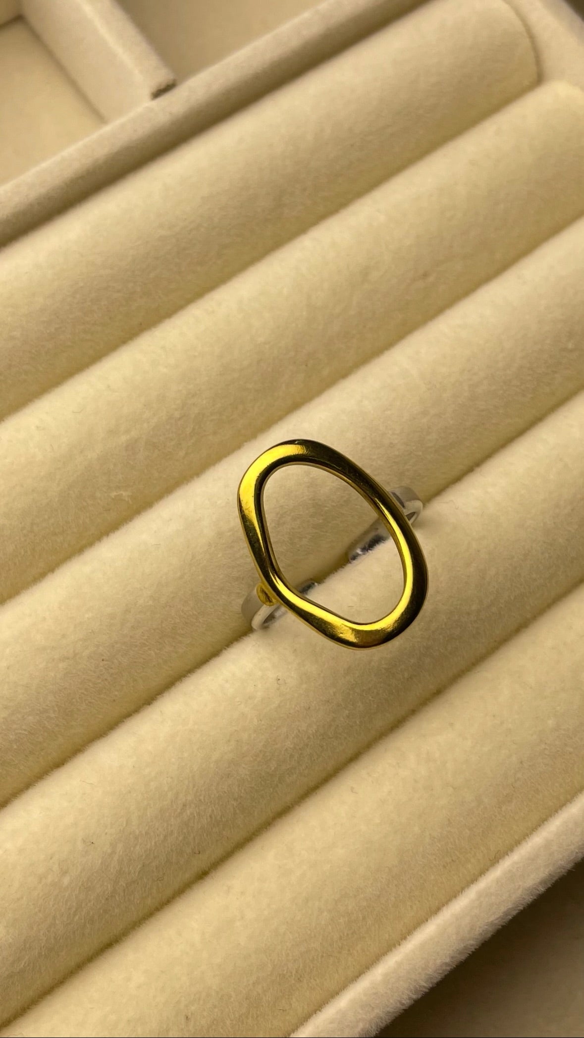 Premium Adjustable Stainless Steel Ring ( TWO-TONE )