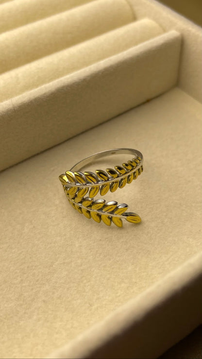 Premium Adjustable Stainless Steel Ring ( TWO-TONE )