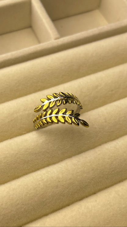 Premium Adjustable Stainless Steel Ring ( TWO-TONE )