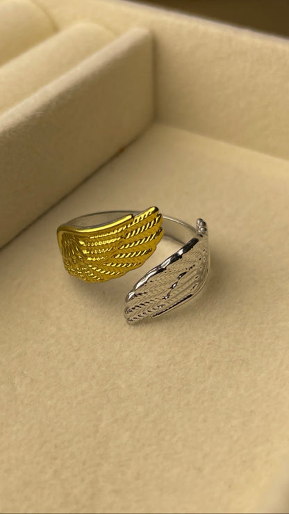 Premium Adjustable Stainless Steel Ring ( TWO-TONE )
