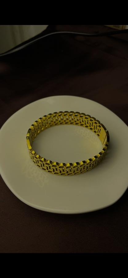 Premium Gold-Plated Cuff Bracelet