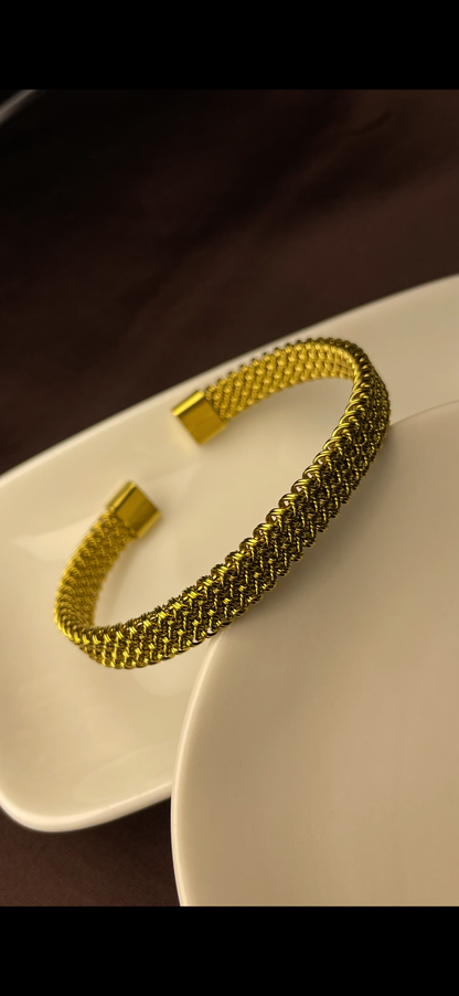 Premium Gold-Plated Cuff Bracelet
