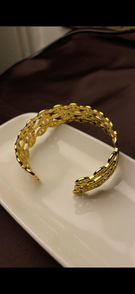 Premium Gold-Plated Cuff Bracelet