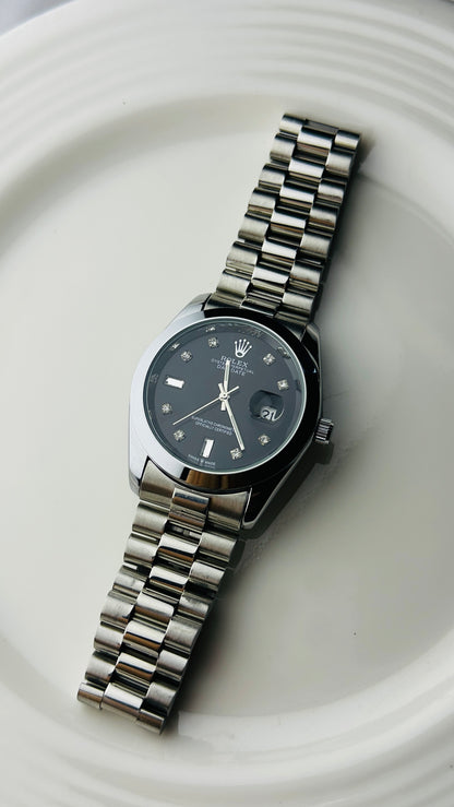 ROLEX OP ( SILVER BLACK )