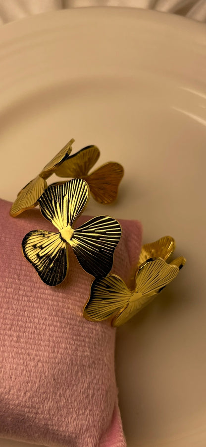 Premium Gold-Plated Adjustable Cuff Bracelet